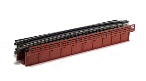 20-465 UNITRACK (R448-15T) CURVED GIRDER BRIDGE RED 15 DEGREE (image for) 20-465 UNITRACK (R448-15T) CURVED GIRDER BRIDGE RED 15 DEGREE