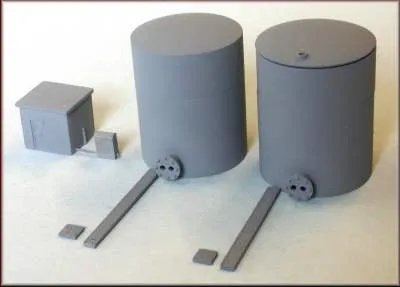 PN19 Oil Refinery Tanks, Control Shed and accessories (image for) PN19 Oil Refinery Tanks, Control Shed and accessories