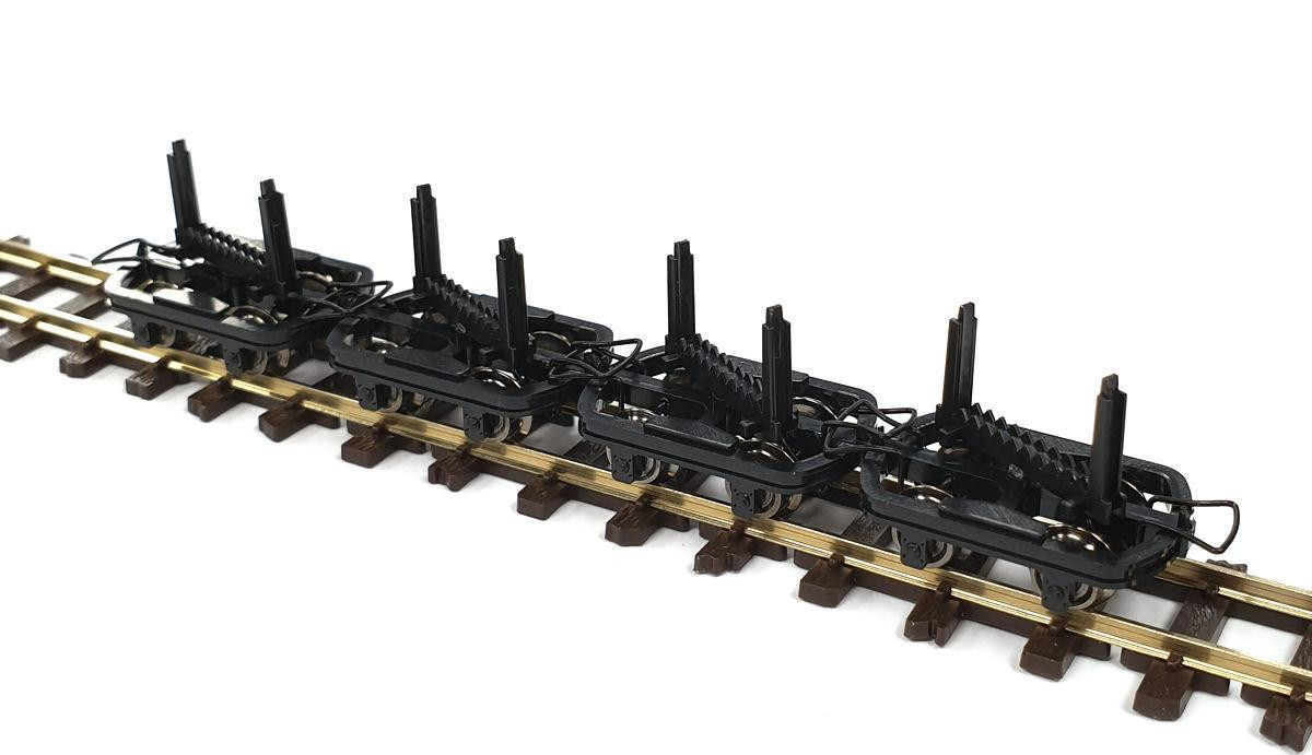 3002 TIMBER BOLSTER WAGON SET (4) WITHOUT BRAKE (image for) 3002 TIMBER BOLSTER WAGON SET (4) WITHOUT BRAKE