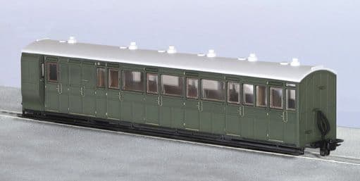 GR-421U Peco Brake Composite Coach in Green Unlettered livery (image for) GR-421U Peco Brake Composite Coach in Green Unlettered livery