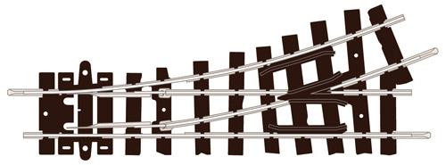 ST-406 009 Setrack Left Hand Turnout 9 Inch Radius (image for) ST-406 009 Setrack Left Hand Turnout 9 Inch Radius