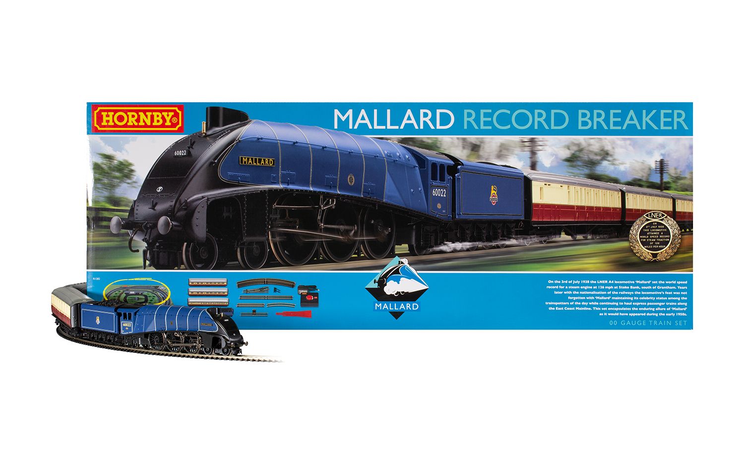 R1282M Mallard Record Breaker Train Set (image for) R1282M Mallard Record Breaker Train Set