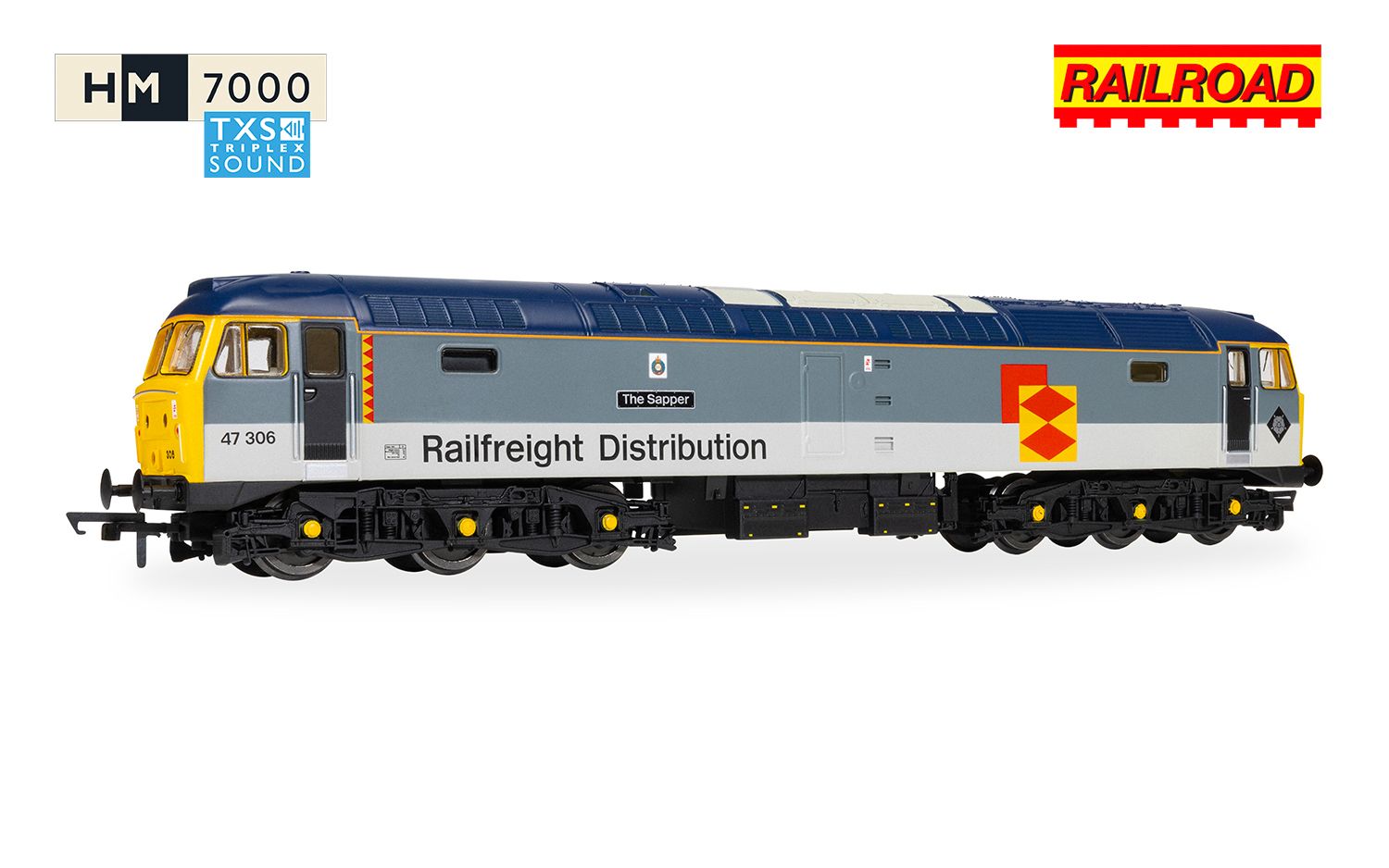 R30440TXS RailRoad Class 47 47306 (DCC Sound Fitted) (image for) R30440TXS RailRoad Class 47 47306 (DCC Sound Fitted)