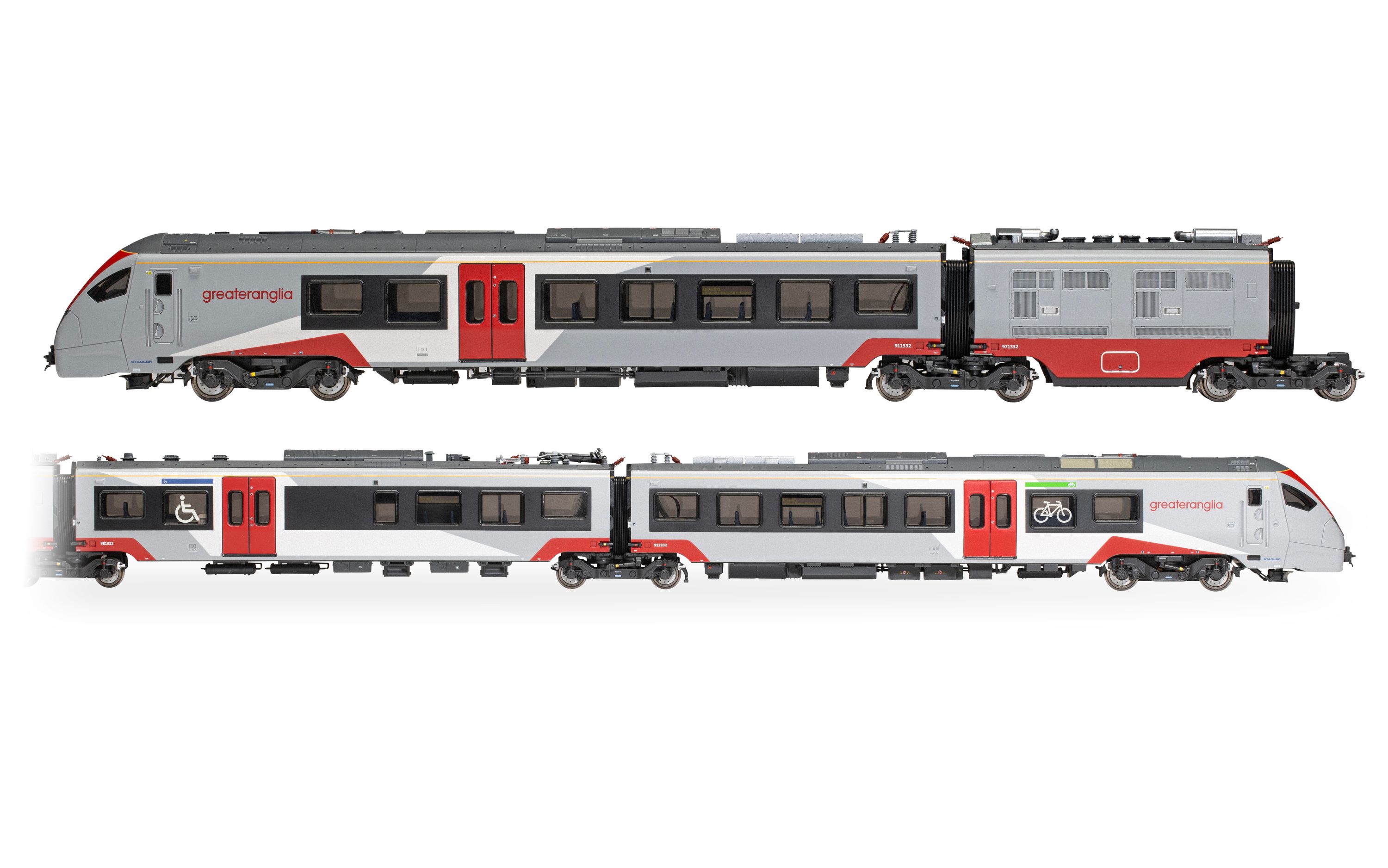 R3963A Greater Anglia - Class 755/3 'FLIRT' - 3 Car Train Pack (image for) R3963A Greater Anglia - Class 755/3 'FLIRT' - 3 Car Train Pack