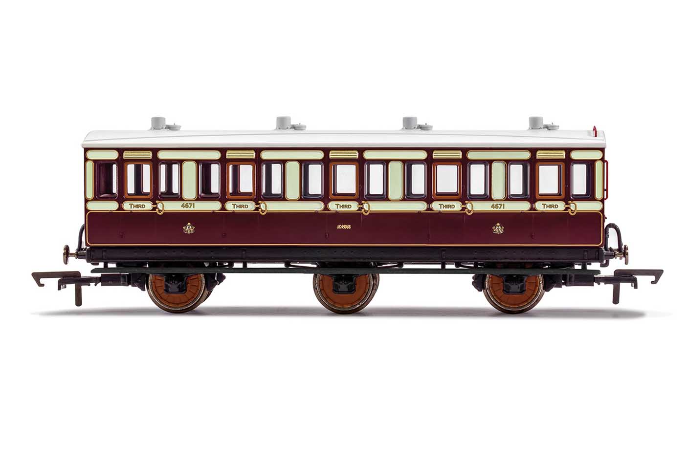 R40074A LNWR 6 wheel 3rd class (image for) R40074A LNWR 6 wheel 3rd class