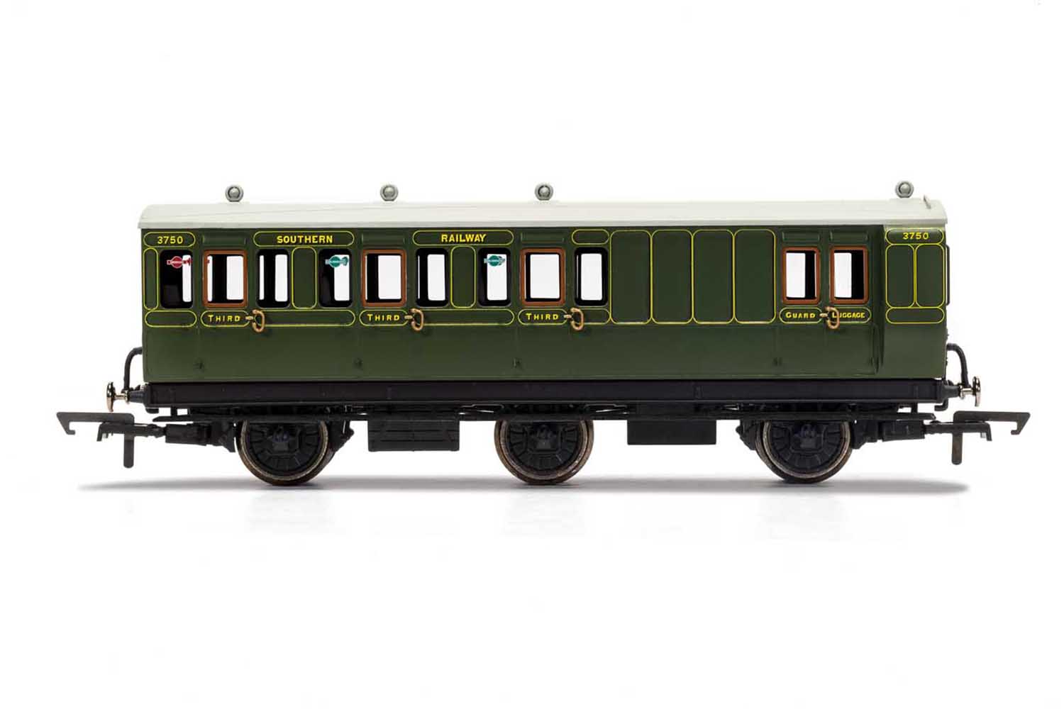 R40134 SR 6 wheel Brake 3rd class coach WITH LIGHTS (image for) R40134 SR 6 wheel Brake 3rd class coach WITH LIGHTS