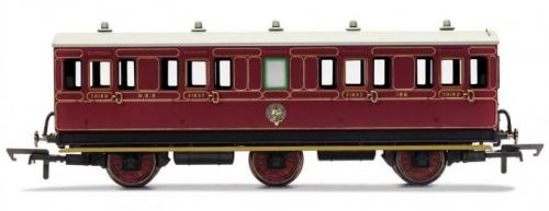 R40137 North British Railway 6 wheel composite coach WITH LIGHTS (image for) R40137 North British Railway 6 wheel composite coach WITH LIGHTS