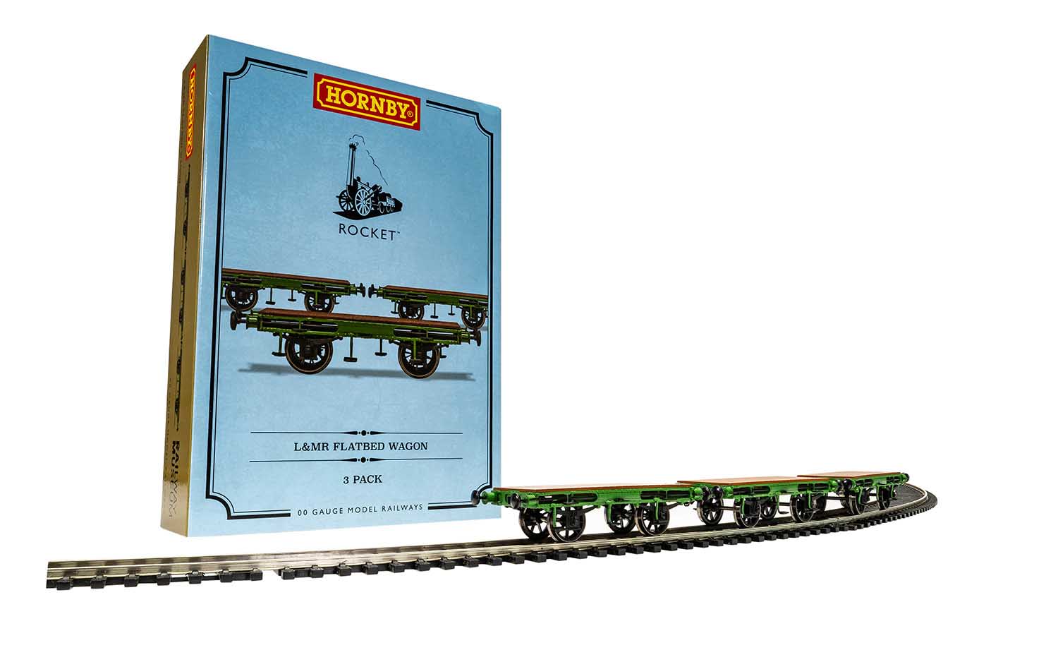 R60014 3 pack Liverpool & Manchester flat bed wagons (image for) R60014 3 pack Liverpool & Manchester flat bed wagons