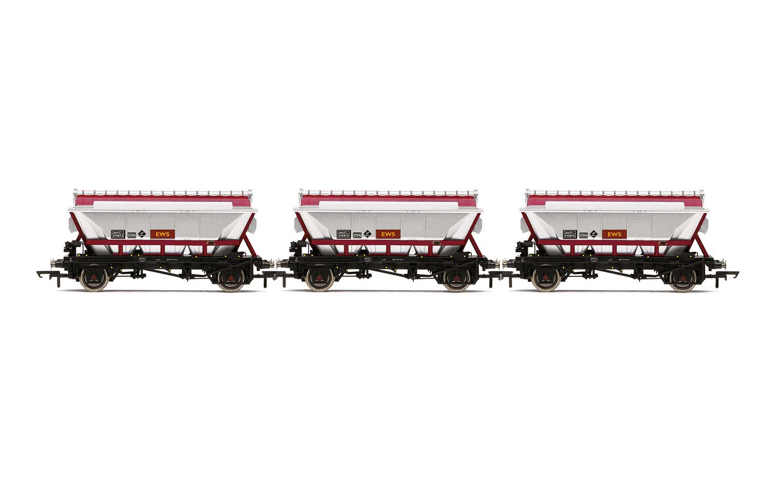 R60071 CDA Hopper Wagons, Three Pack, EWS (image for) R60071 CDA Hopper Wagons, Three Pack, EWS