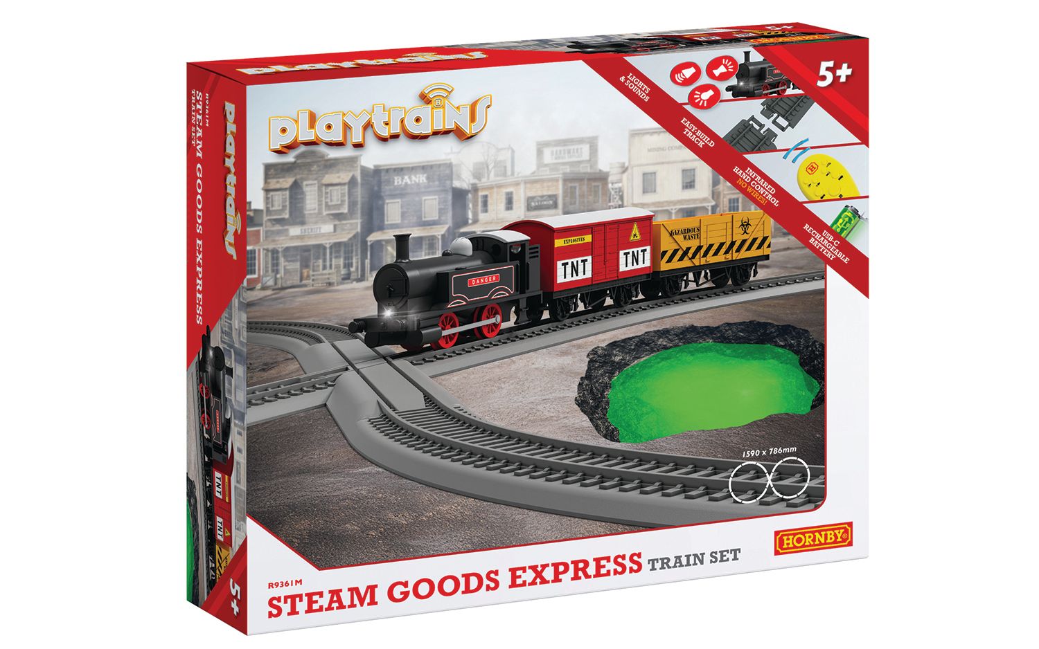 R9361M Playtrains - Steam Goods Express Train Set (image for) R9361M Playtrains - Steam Goods Express Train Set