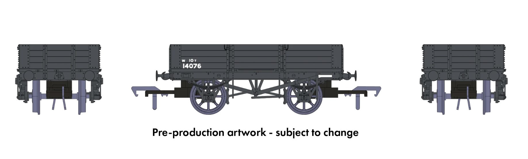 925008 OPEN WAGON (DIAGRAM O21) GWR GREY W14076 (image for) 925008 OPEN WAGON (DIAGRAM O21) GWR GREY W14076