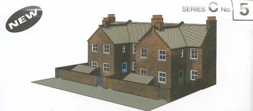 C5 FOUR RED BRICK TERRACED BACKS CARD KIT (image for) C5 FOUR RED BRICK TERRACED BACKS CARD KIT
