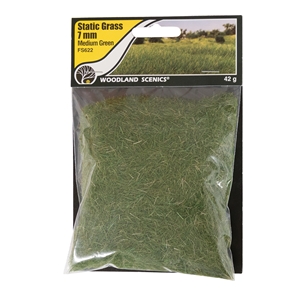 WFS622 7mm Static Grass Medium Green (image for) WFS622 7mm Static Grass Medium Green