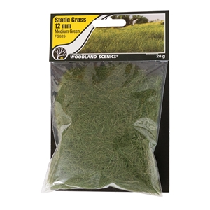 WFS626 12mm Static Grass Medium Green (image for) WFS626 12mm Static Grass Medium Green